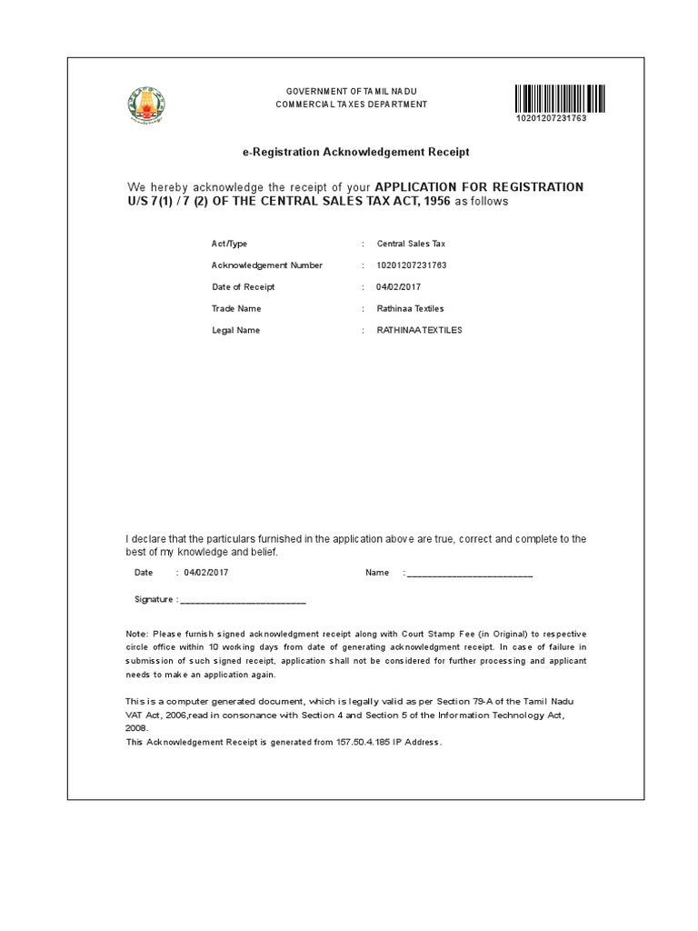 Central Sales Tax Act 1956 Ipleaders