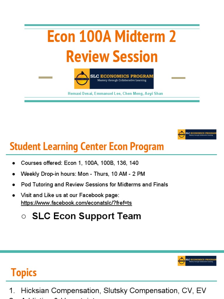 Econ 100A Midterm 2 Review Guide | PDF | Perfect Competition | Supply ...