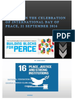 Peace Day Celebration. 2