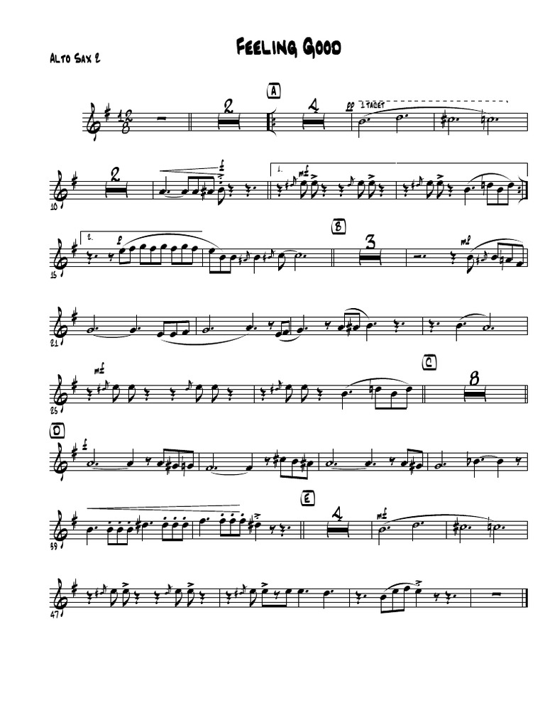 Feeling Good Alto Sax 2