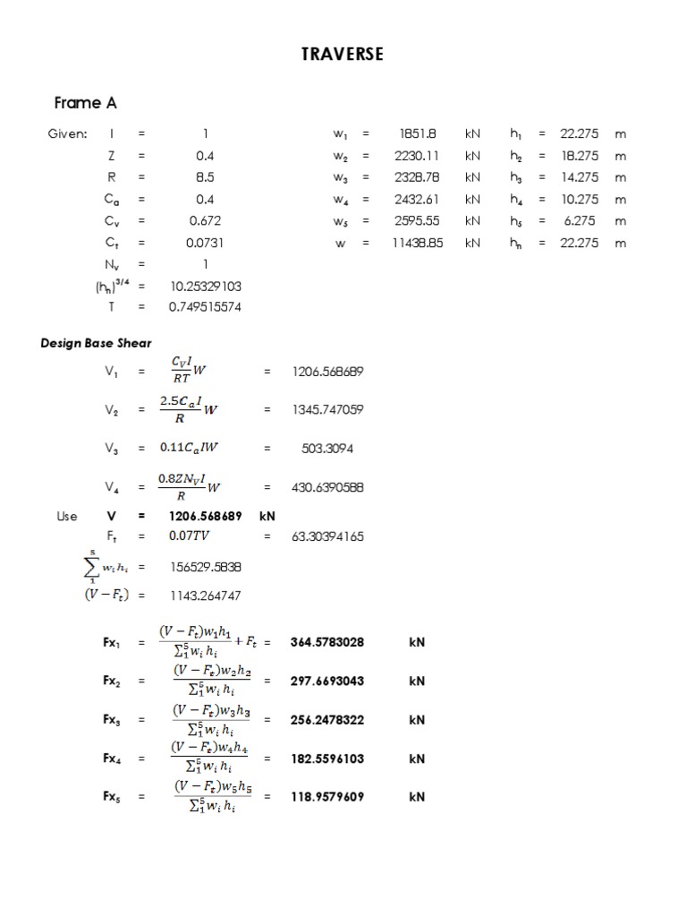 Traverse Load Calculations and Design | PDF | Science & Mathematics