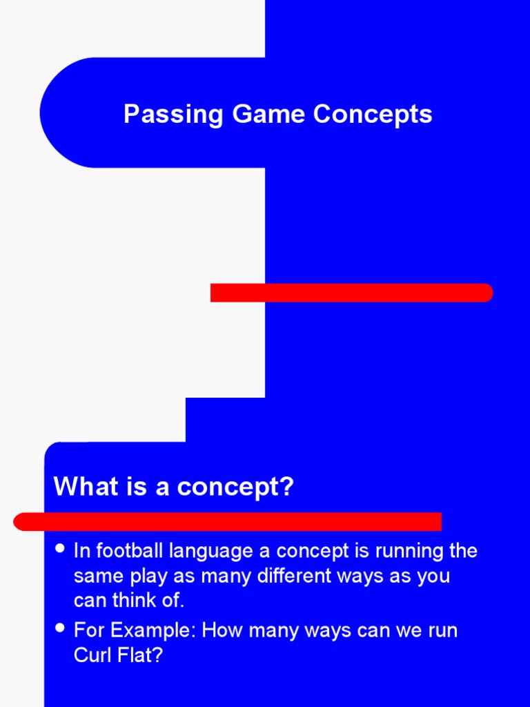 Passing Game Concepts PDF American Football Ball Games