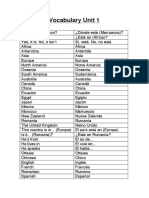 Vocabulary Unit 1 PDF