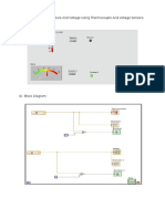 Monitoring The Temperature and Voltage Using Thermocouple and Voltage Sensors: A) Front Panel