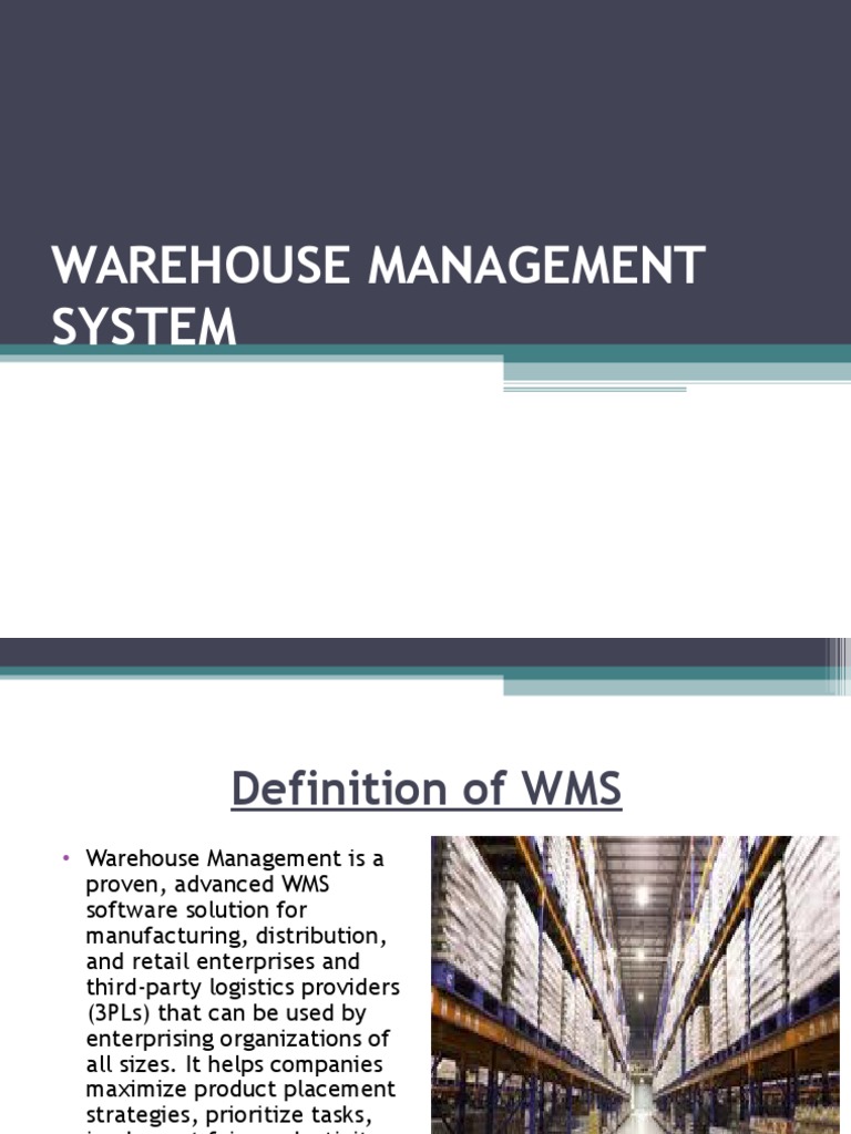 Understanding Warehouse Management Systems | PDF | Warehouse | Logistics