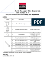Installation Kit For LS Accessory Drive Bracket Kits Part Number 21-3