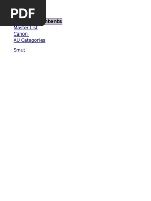 Clex A Fic Master List Nature