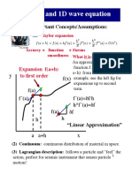 Strings and 1D Wave Equation: Important Concepts/Assumptions