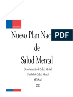 Nuevo Plan Nacional Salud Mental 2015