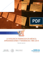 La Violencia Feminicida en M Xico Aproximaciones y Tendencias 1985 - 2014 PDF