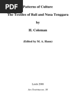 H. Coleman Patterns of Culture – the Textiles of Bali and Nusa Tenggara