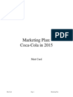 Marketingplan Coca Cola2015