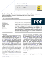 Efecto Radiosensibilizador de Ácido Ferúlico en Las Células de Carcinoma Cervical Humano in Vitro, AG