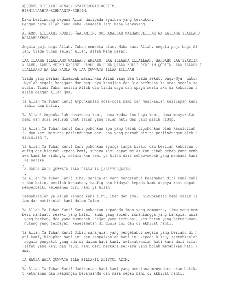 Doa Keampunan dan Perlindungan Rumi | PDF | Agama & Spiritualitas