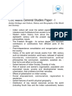 CSE Mains General Studies Paper - I: (Indian Heritage and Culture, History and Geography of The World and Society)