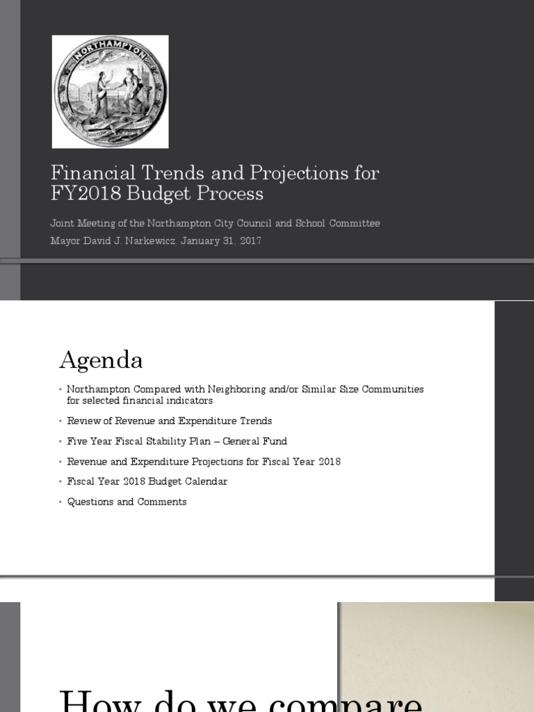 Northampton MA Financial Indicators FY2018 Budget PDF Springfield