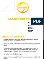 Larsen and Toubro: Presented By: Harsha Nikita Pratima Ravina Tejal