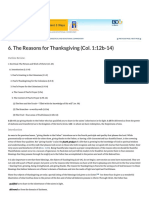 The Reasons For Thanksgiving (Col. 1 - 12b-14) - Bible