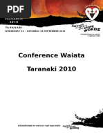 Taranaki RTLB 2010 Conference Waiata FINAL AUGUST 2010