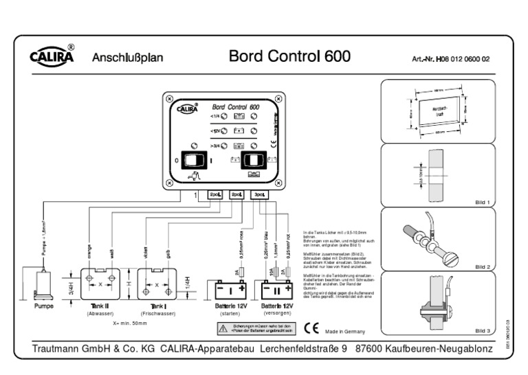 Calira Bord Control 600 | PDF
