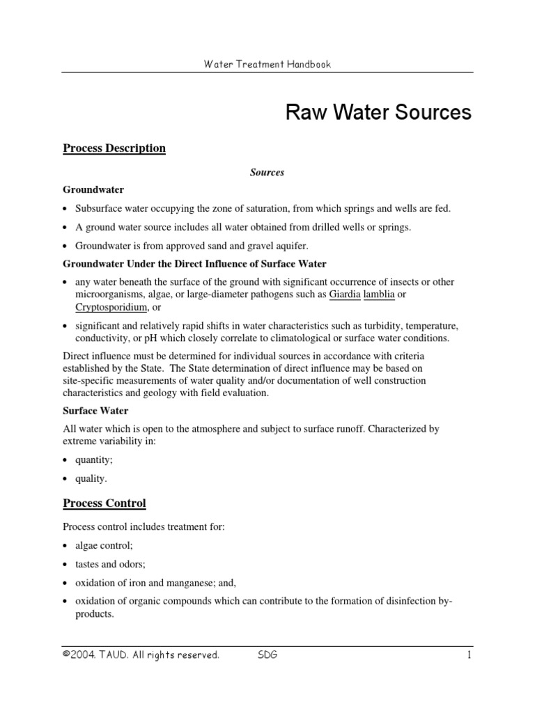 Water Treatment Handbook PDF Water Purification Sodium Carbonate