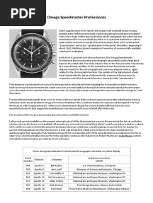 Omega Speedmaster Aka. Moonwatch