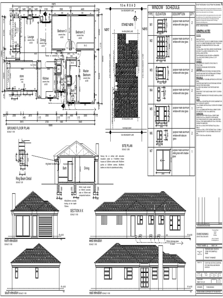 Elevation Type Description QTY 2 Bedroom 3 Bedroom 2: Ground Floor Plan ...