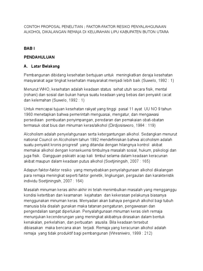 Contoh Proposal Penelitian
