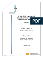 A Life-Cycle Inventory of Limestone Dimension Stone Quarrying and Processing