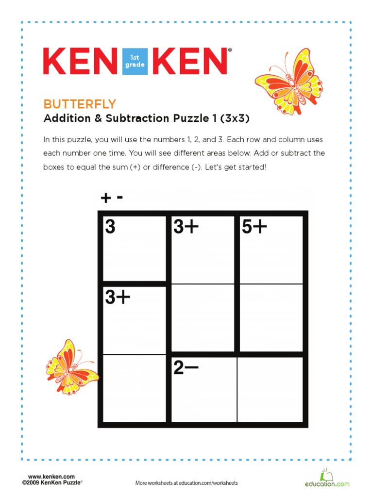Kenken Puzzle First 7 PDF | PDF