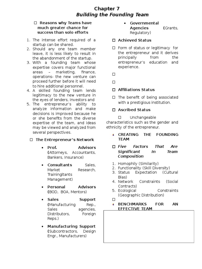 Startup Team Building Guide | PDF | Insurance | Entrepreneurship