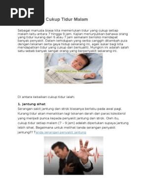 10 Kebaikan Cukup Tidur Malam Pdf