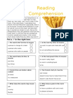 Reading Comprehension: Put A in The Right Box