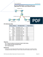 2.2.4.4 Packet Tracer - Configuring IPv6 Static and Default Routes Instructions