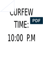 Curfew Time