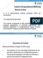 CHEE 4039 Advance Computational Methods: Module Outline