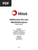 #Millennials The Next #Mobiledisruptors: Research Report