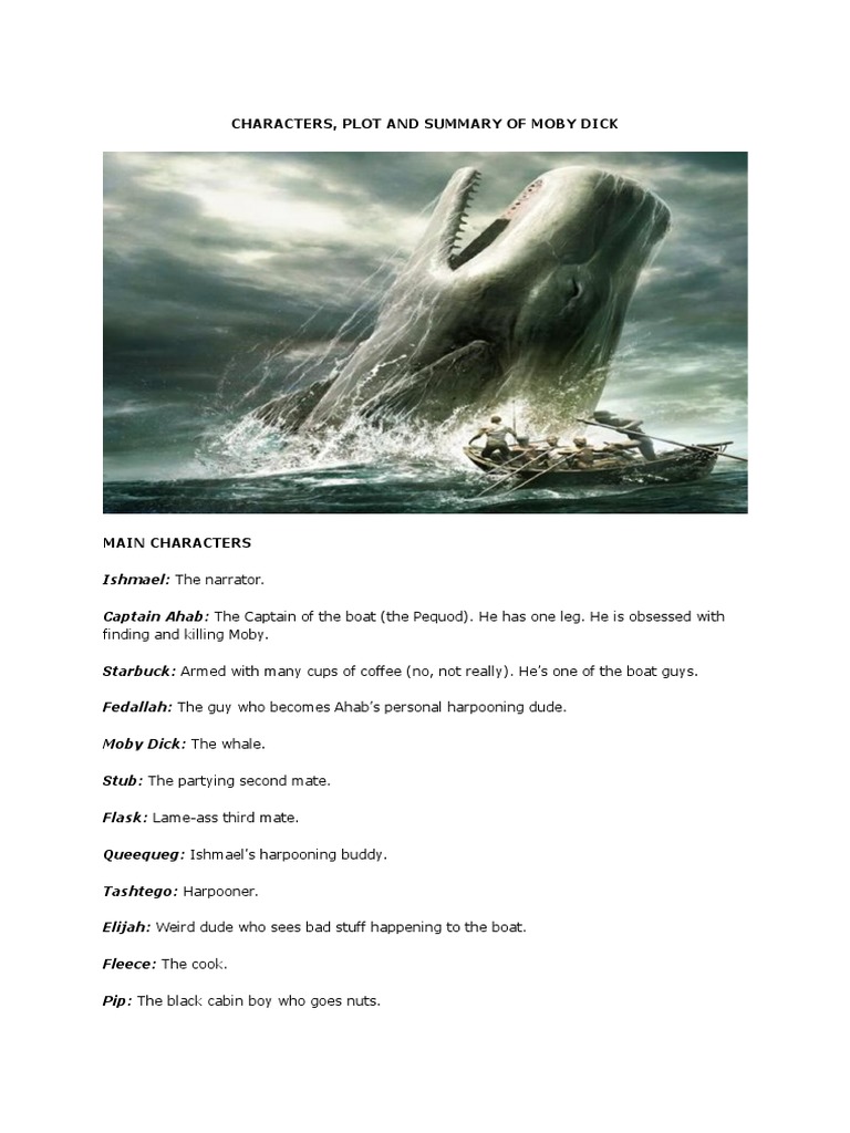 Moby Dick: Characters and Plot Summary | PDF | Moby Dick | Captain Ahab
