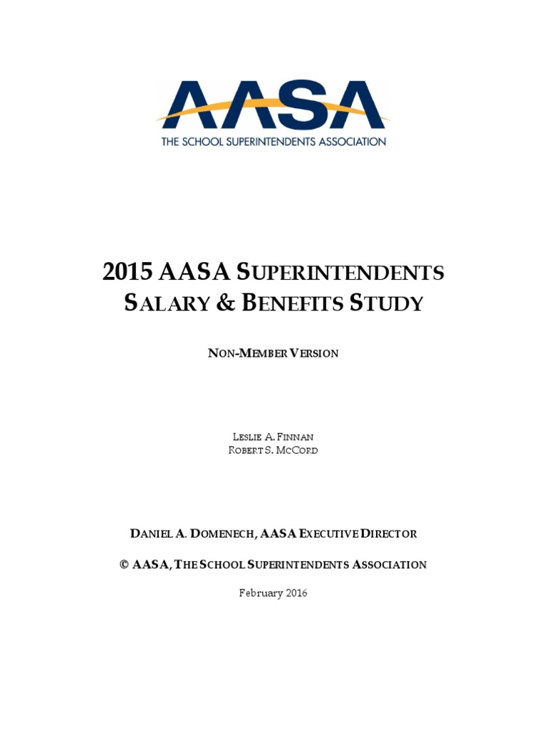 National Superintendent Salary & Benefit Survey 2015 | PDF | Race And ...