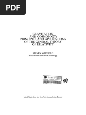 Weinberg S. Gravitation and Cosmology Principles and Applications