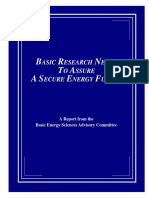 Secure Energy Future Research Needs