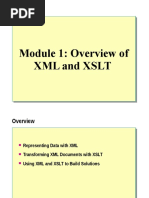 Module 1: Overview of XML and XSLT