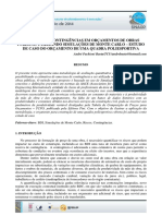 Simulações de Monte Carlo para calcular contingências em orçamentos de obras públicas