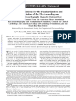 AHA/ACC/HRS Scientific Statement: Recommendations For The Standardization and Interpretation of The Electrocardiogram