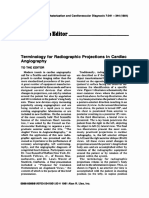 Terminology for Radiographic Projections in Cardiac Angiography