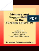 Eisen, Mitchell L. - Memory and Suggestibility in The Forensic Interview (Personality and Clinical Psychology) (2001) PDF