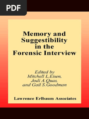 Eisen Mitchell L Memory And Suggestibility In The - 