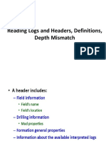 Reading Logs and Headers, Definitions, Depth Mismatch