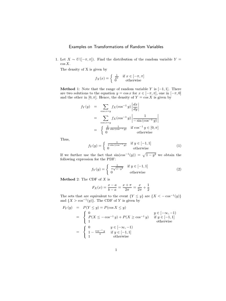 Transrv PDF | PDF | Probability Density Function | Trigonometric Functions