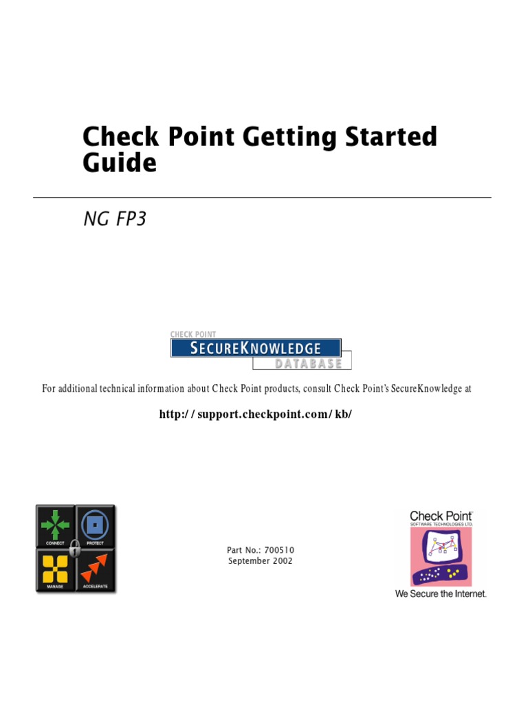 Check Point Getting Started Guide: NG Fp3 | PDF | Firewall (Computing ...